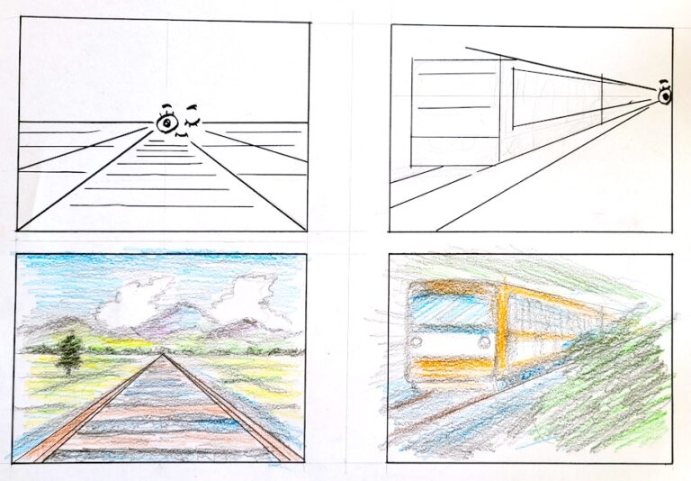一点透視図法の描き方｜初心者でも簡単！遠近法の基本を図解 - 水彩画を学ぼう！マキノ ロラン OFFICIAL SITE
