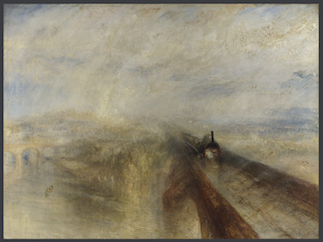 具象から抽象に向かうターナーの油絵 Rain Steam and Speed - The Great Western Railway/1844/69歳/The National Gallery所蔵