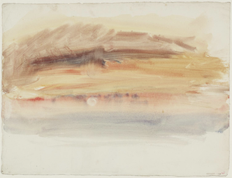 Sea And Sky 1840年作/65歳の作品
ターナー後期の水彩画｜輪郭を溶かし光と大気を描いた革新的表現