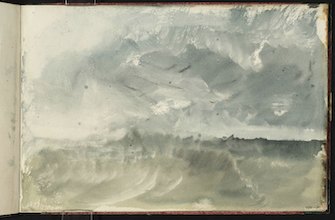 Storm At Sea1822-23年作/48歳の作品
ターナーが自然観察のために描いた水彩スケッチ｜嵐の海と大気の表現