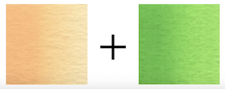 ジョーンブリアンNo.2とパーマネントグリーンNo.1の色見本