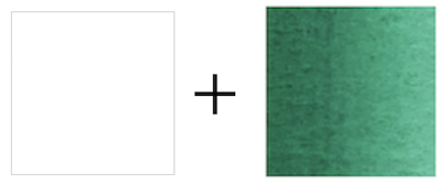 チャイニーズホワイトとビリジャンヒューの色見本