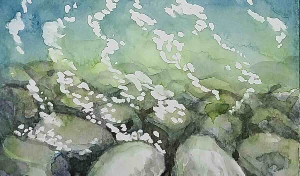 透明水彩 水 描き方 3層構造 リアル 表現