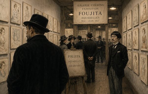 1917年 藤田嗣治 初個展 シェロン画廊 イメージ