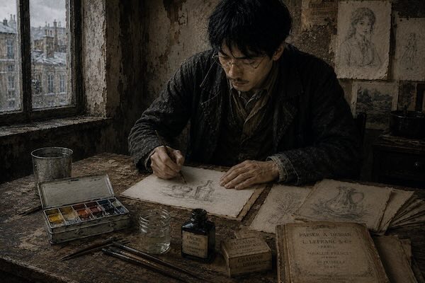 藤田嗣治 パリ極貧時代 水彩と素描の研究 イメージ